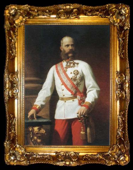 framed  Eugene de Blaas kaiser franz josef l of austria in uniform, ta009-2
